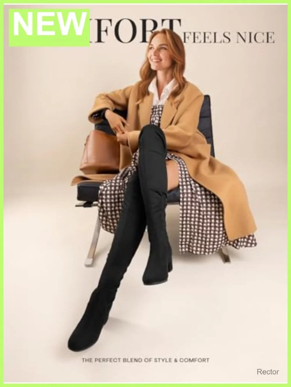 Over The Knee Thigh High Boots Faux Suede Block Heel Round Toe